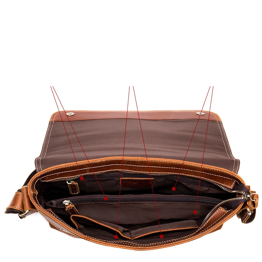 Buffalo Leather Messenger Bag