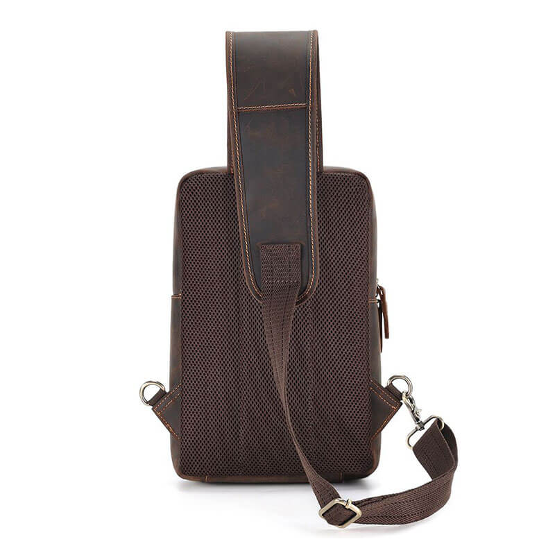 Obrysus Brown Leather Sling Bag – Full Grain & Durable