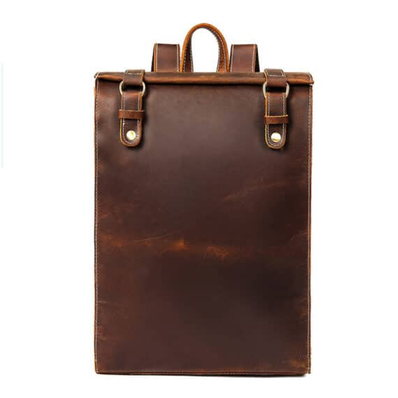 Lenardo Brown Leather Backpack