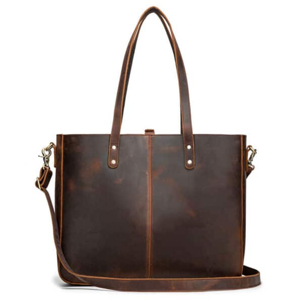 Harper brown vintage leather tote bag