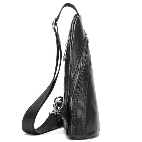 Flavio Black Leather Sling Bag