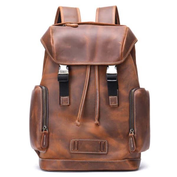 Men's leather Backpack front