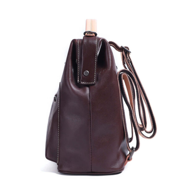 khach leather backpack size view