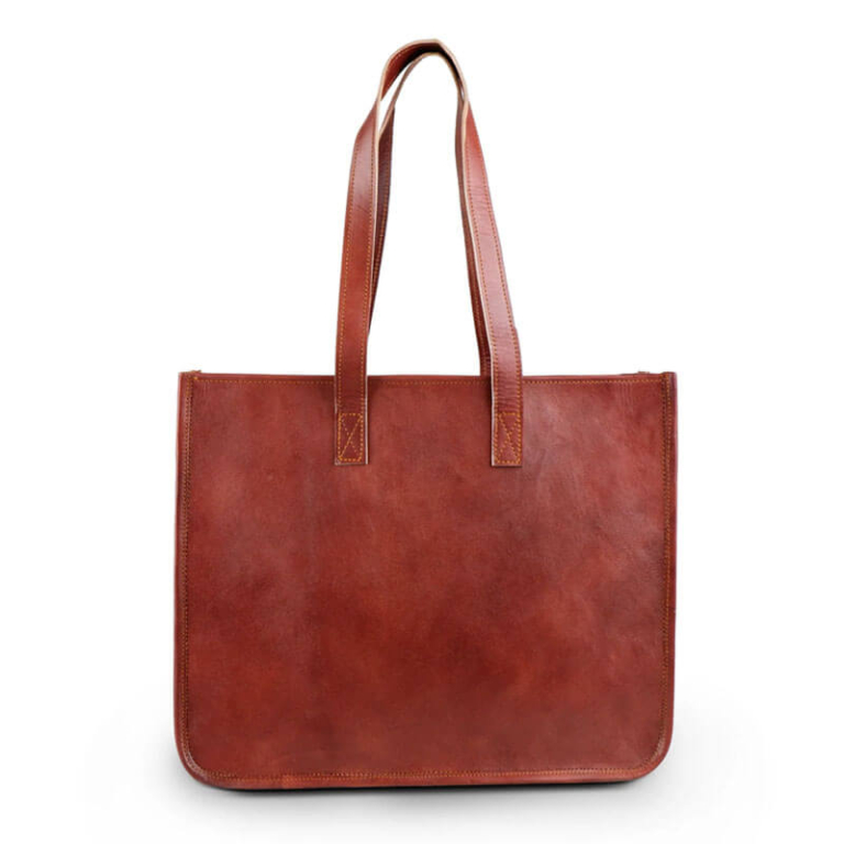 Lucille Tote Bag Large Dark Brown Suede