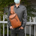 Frevo Leather Sling Bag