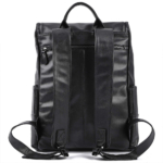 Carbon Black Leather Backpack