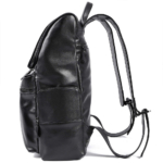 Carbon Black Leather Backpack