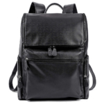Carbon Black Leather Backpack
