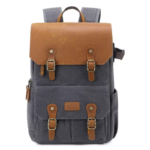 Casual Canvas Leather Backpack