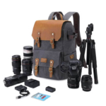 Casual Canvas Leather Backpack