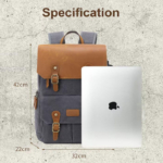 Casual Canvas Leather Backpack