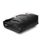 Midnight Leather Messenger Bag