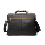 Midnight Leather Messenger Bag