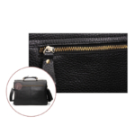 Midnight Leather Messenger Bag