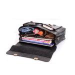 Midnight Leather Messenger Bag