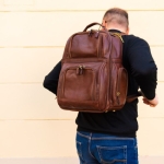 Teakwood Laptop Travel Leather Backpack - Image 6