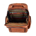 Teakwood Laptop Travel Leather Backpack - Image 5