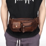 Vintage Anti-Theft Leather Waist Bag – Alden - Image 7