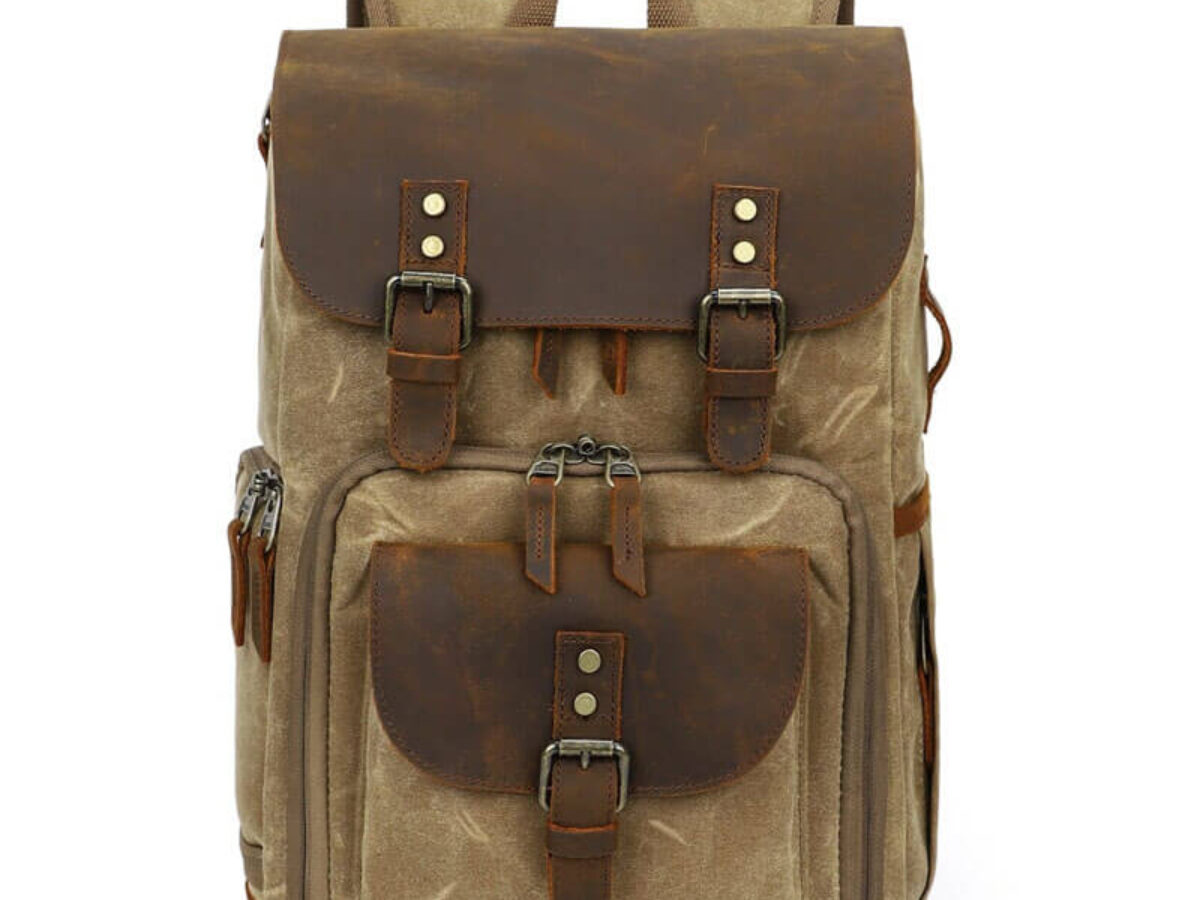 Vintage Leather Camera Backpack  Unique Leather Bags