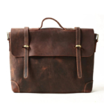 Vintage Artisan Leather Briefcase for Men - Office Bag