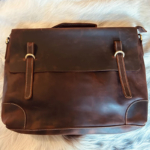 Vintage Artisan Leather Briefcase for Men - Office Bag