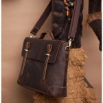 Classic Vintage Artisan Leather Messenger Bag - Image 5