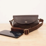 Brown Leather Crossbody Sling Bag - Image 5