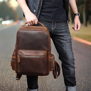 Slim Leather Laptop Backpack – Unique Leather Bags