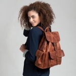 Chris Full Grain Leather Laptop Backpack - Image 6