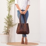 Dakota Dark Brown Large Tote Bag - Image 6