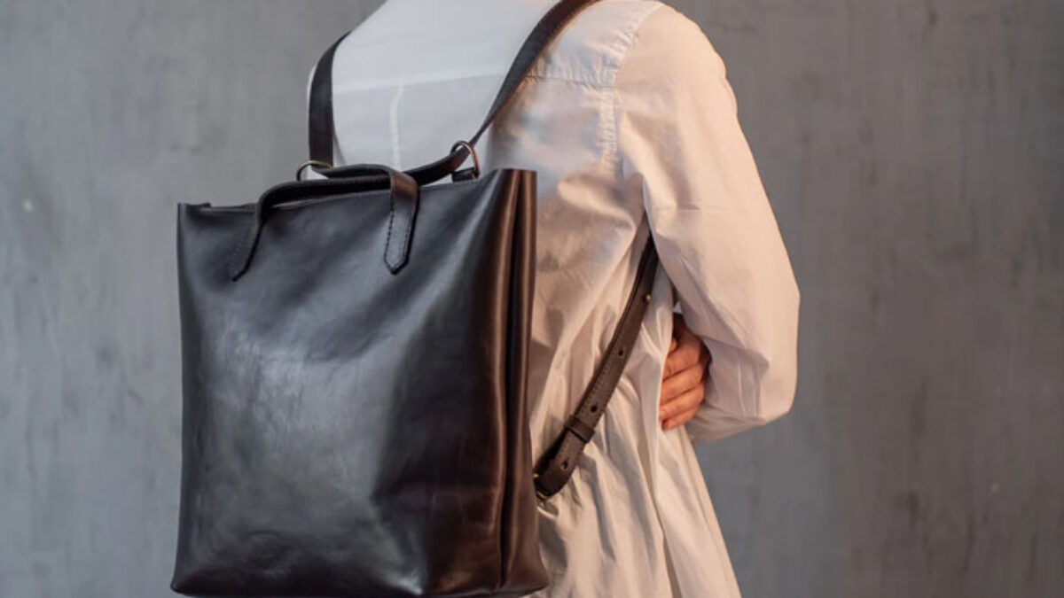 canvas backpacks with custom leather logo Personalized Canvas & Leather Classic Backpack