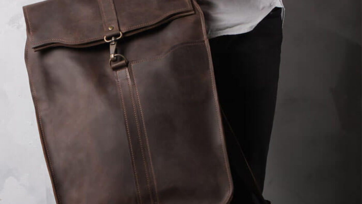 Hemingway Brown Leather Laptop Backpack