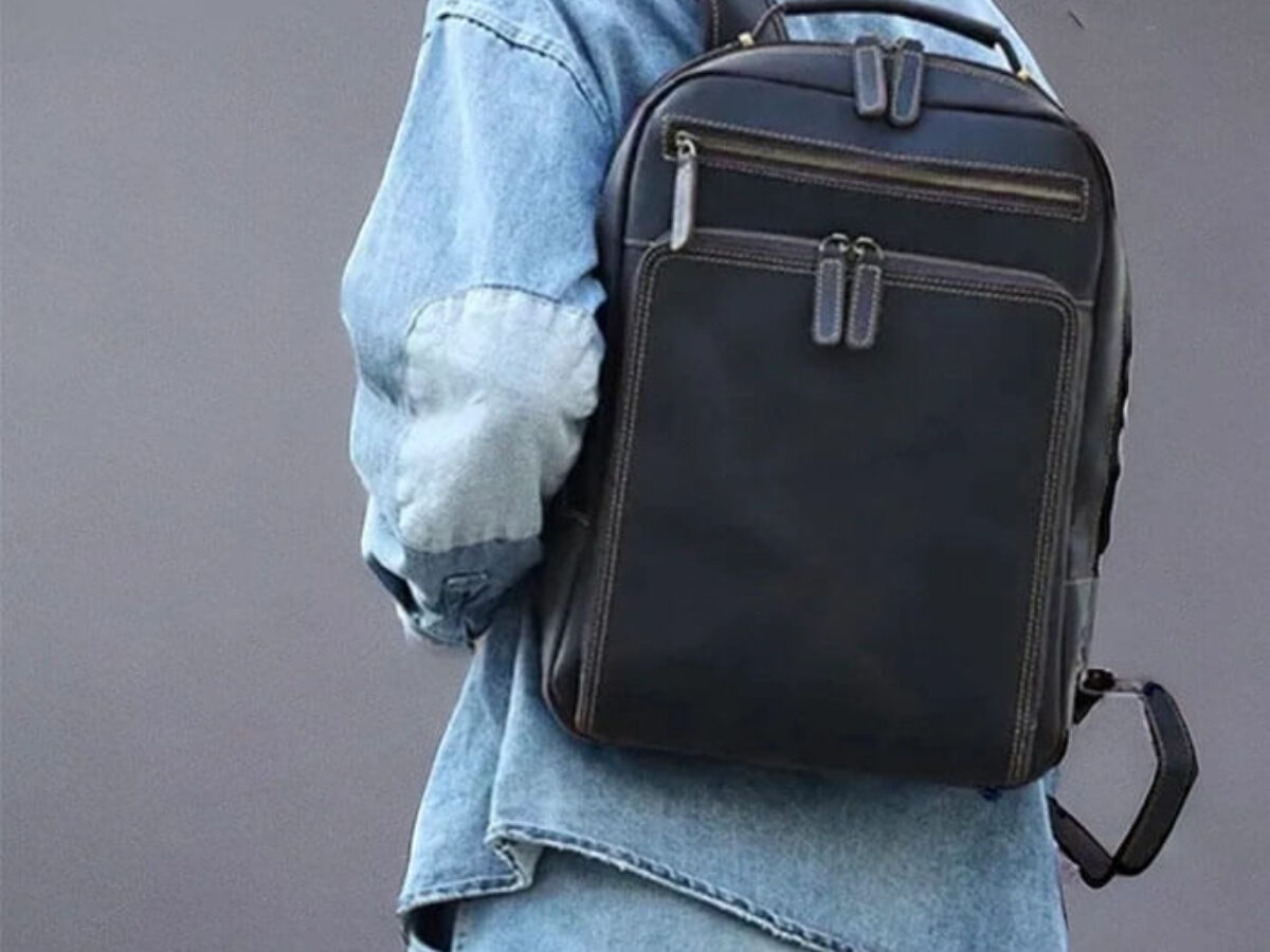 china black leather backpack odm Backpack ODM OEM Wholesale Factory Large Business Travel Designer Export 17  Inch Laptop Student Backpack
