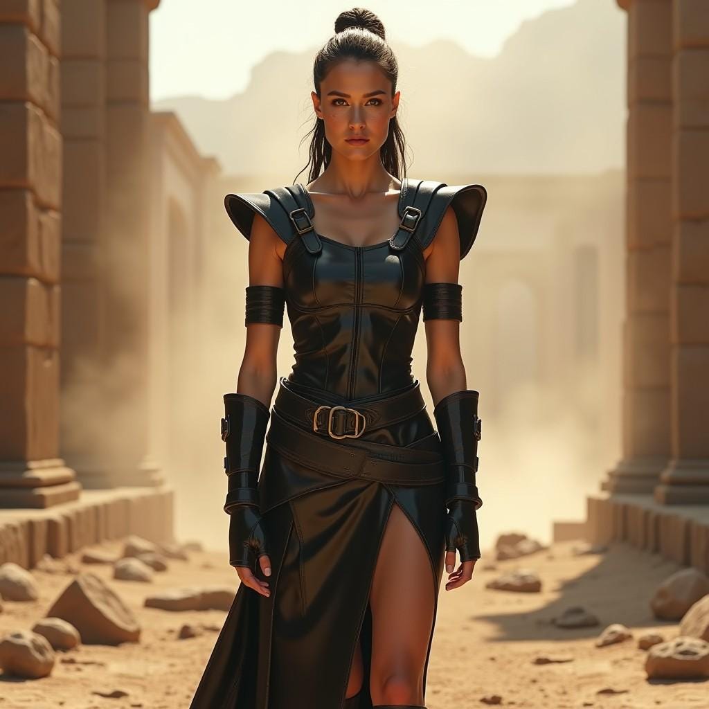 Genuine Leather Armored Gladiator Dress